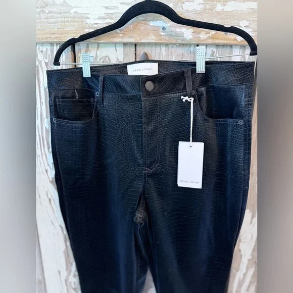Dear John Jeanne Super High Rise Flare Cropped Jeans Size 31 (12) NWT BLACK - Picture 6 of 16
